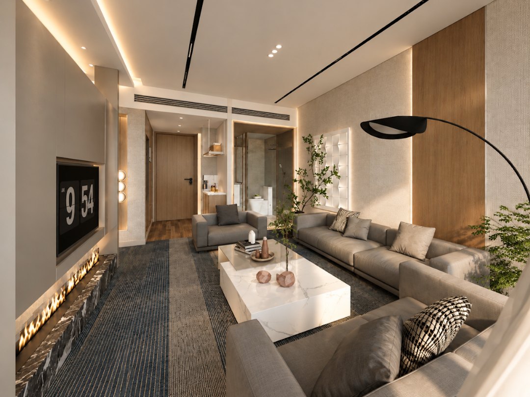 Luxury hotel suite interior in Guntur